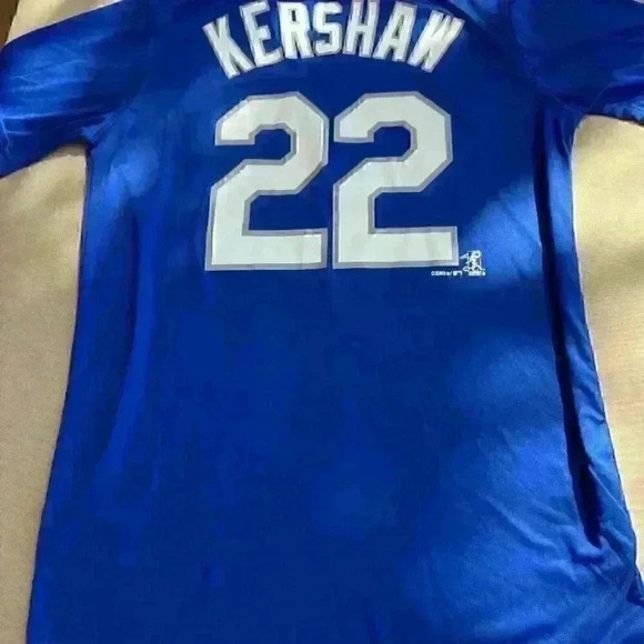 Clayton Kershaw Los Angeles Dodgers Blue Name and Number Jersey T-ShirtBRAND NEW - Picture 5 of 6